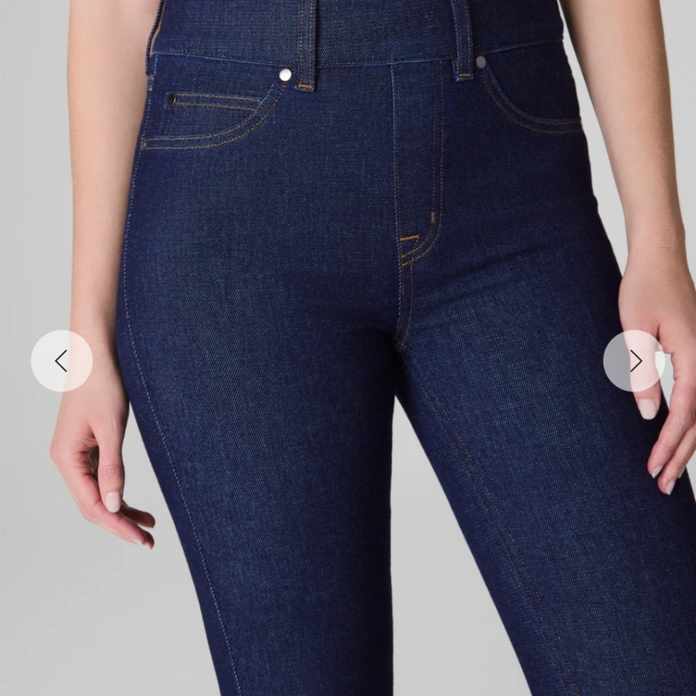 Spanx Kick Flare Jeans Raw Indigo Size M - Picture 7 of 10